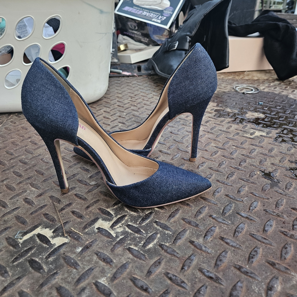 Elegant Denim Stiletto Heels